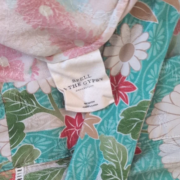 Trade Do Not Buy- Spell Delilah Multicolor Floral Kimono Robe - Picture 6 of 7